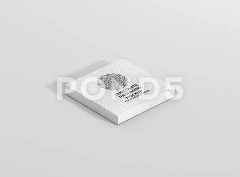 Chocolate box mockup square side PSD Template