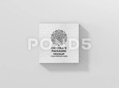 Chocolate box mockup square top PSD 템플릿