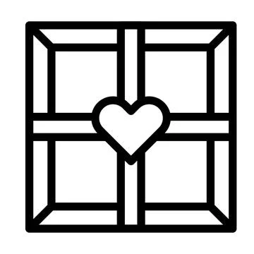 Chocolate Box Vector Icon Design Illustration Stock Illustration