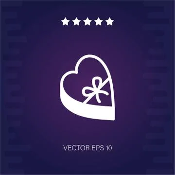 Chocolate box vector icon Stock Illustration