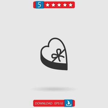 Chocolate box vector icon Illustrazione stock