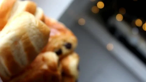 Chocolate bread 001 Stock Footage 61496821