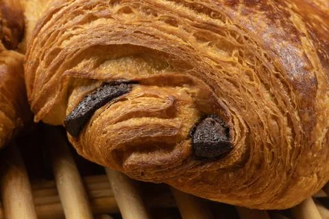 Chocolate bread, close-up, on a table Stock Photos