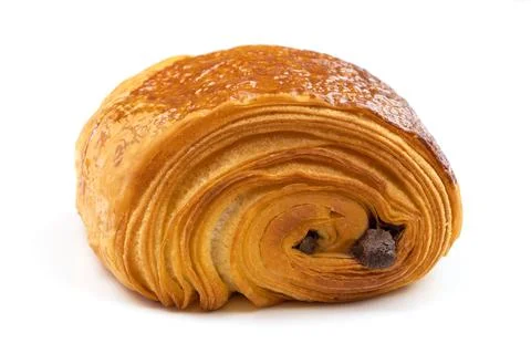 Chocolate bread close-up on a white background Stock Photos