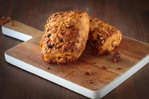 Chocolate bread croissant Foto stock