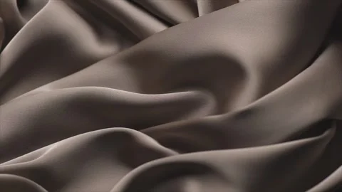 Chocolate brown color silk background, texture of beautiful dark chocolate satin Stock Footage 341894835