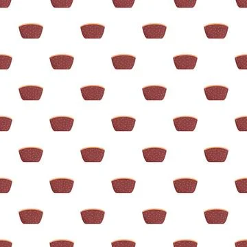 Chocolate brown muffin cups pattern seamless background Stock Illustration