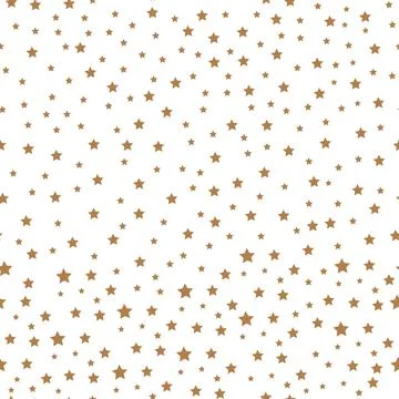 Chocolate brown stars seamless pattern Stock Illustration