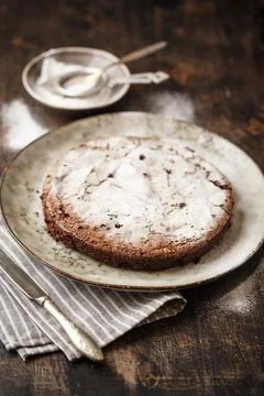 Chocolate Brownie Pie Stock Photos