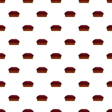 Chocolate brownie vector seamless pattern repeating background Illustrazione stock