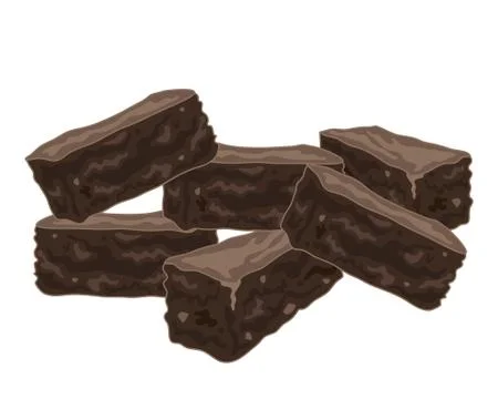 Chocolate brownies Stock Illustration