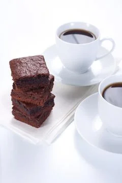 Chocolate brownies Stock Photos
