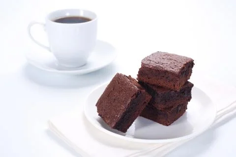 Chocolate brownies Stock Photos