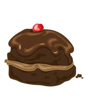 Chocolate bun Stock Illustration