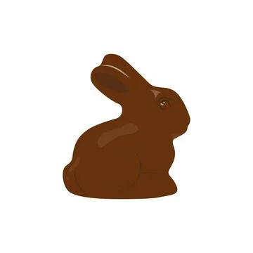 Chocolate bunny. Easter chocolate bunny. Stock Illustration