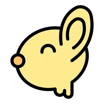 Chocolate bunny icon vector flat 스톡 일러스트