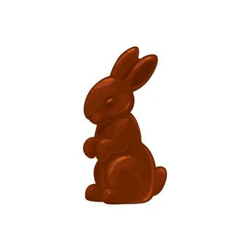 Chocolate bunny, rabbit candy, easter treat sweets イラスト素材