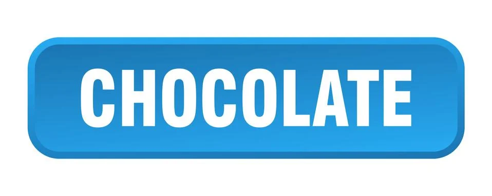 Chocolate button. chocolate square 3d push button Illustrazione stock