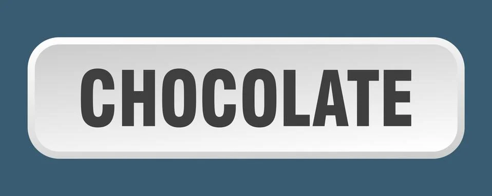 Chocolate button. chocolate square 3d push button 스톡 일러스트