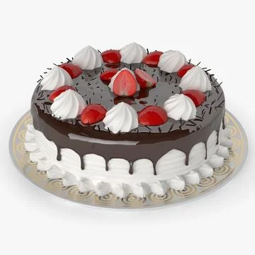 How to make fresh cream 1kg birthday cake model - YouTube