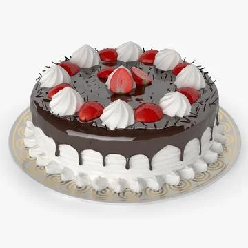 3d Model Chocolate Cake Buy Now Pond5