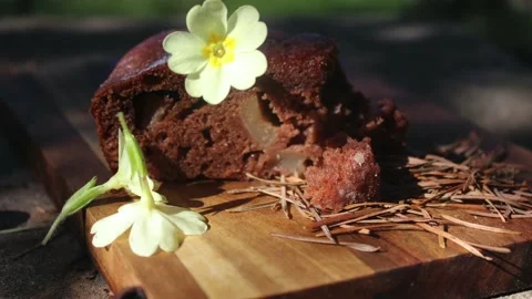 Chocolate cake and cup of coffee Stock Footage 235339159