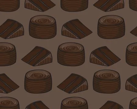 Chocolate cake background Stock Illustration