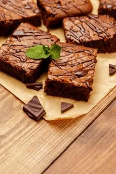 Chocolate cake on a baking sheet Foto stock