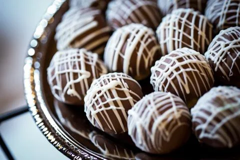 Chocolate Cake Balls Stock Photos
