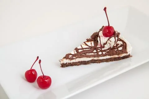 Chocolate cake with cherry Stock-Fotos