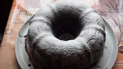 Chocolate cake close up Stock Footage 87129622