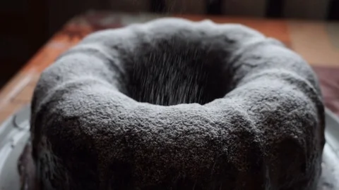 Chocolate cake close up Stock Footage 87129657