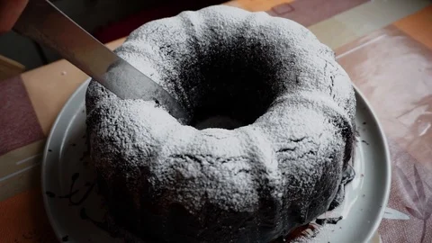 Chocolate cake close up Stock Footage 87130039