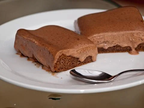 Chocolate cake close up Stock Photos