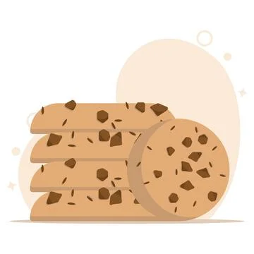 Chocolate Cake Concept. Vector Cartoon Icon Illustration. Stock Illustration