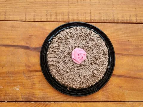Chocolate Cake with Creative Topping Stock Photos