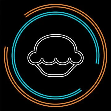 Chocolate cake dessert icon - vector sweet food Stock Illustration