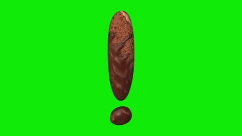 Chocolate cake exclamation mark punctuation animation . Stock Footage 339323496