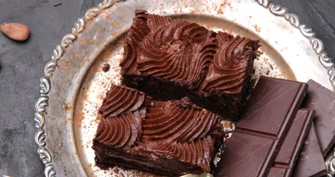 Chocolate cake Stock Footage 197620853
