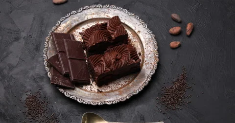 Chocolate cake Stock Footage 197620854
