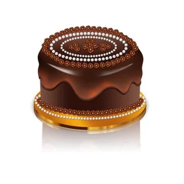 Chocolate cake icon Illustrazione stock
