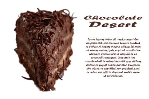 Chocolate cake Stock Illustration