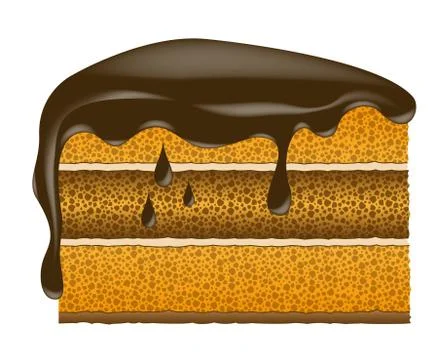 Chocolate cake Stock Illustration