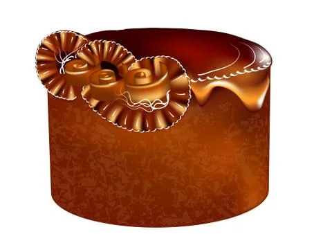 Chocolate cake Stock Illustration