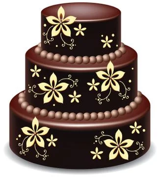 Chocolate cake Stock Illustration