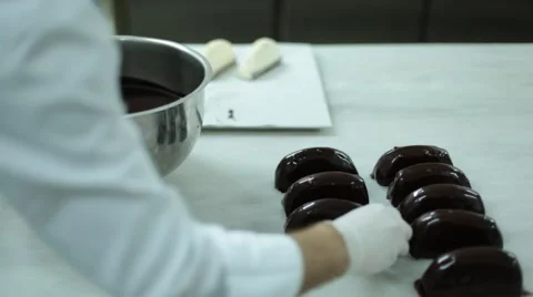 Chocolate Cake In the Kitchen Stock Footage 61943656