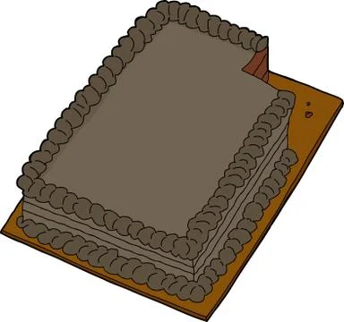 Chocolate cake with missing slice イラスト素材