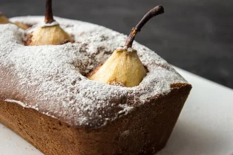 Chocolate cake with pear Foto stock