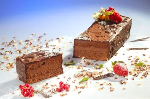 Chocolate cake Stock Photos