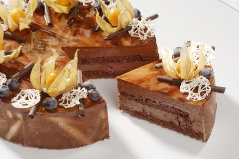 Chocolate cake Stock Photos